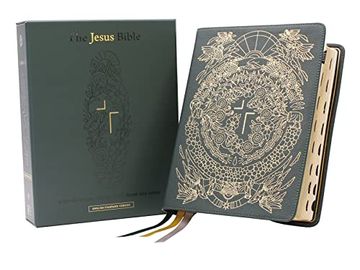portada The Jesus Bible Artist Edition, Esv, Genuine Leather, Calfskin, Green, Limited Edition, Thumb Indexed 