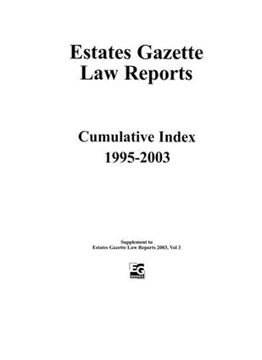 portada Eglr Cumulative Index 1995 - 2003 (en Inglés)