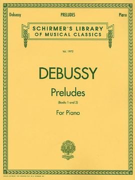 portada claude debussy preludes,for piano: book 1 and 2