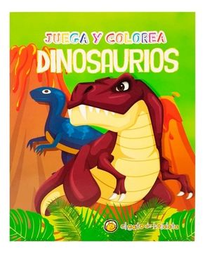 portada Juega y colorea con  dinosaurios