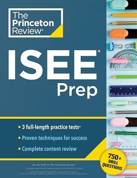 portada Princeton Review Isee Prep: 3 Practice Tests + Review & Techniques + Drills (2024) (Private Test Preparation) (en Inglés)
