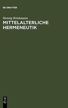 portada Mittelalterliche Hermeneutik (en Alemán)