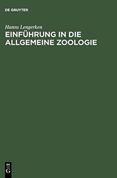 portada Einfuhrung in die Allgemeine Zoologie (en Alemán)