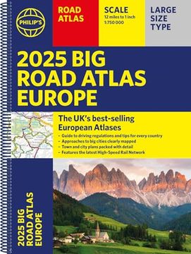 portada 2025 Philip's big Road Atlas of Europe (en Inglés)