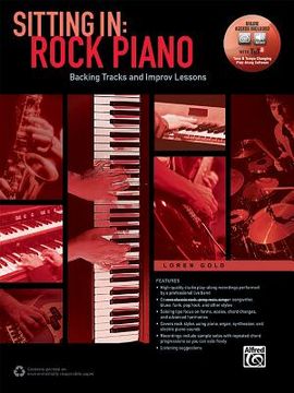 portada Sitting in -- Rock Piano: Backing Tracks and Improv Lessons, Book & Online Audio/Software (en Inglés)