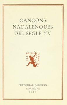 portada Cancons Nadalenques del Segle x v (en Catalá)