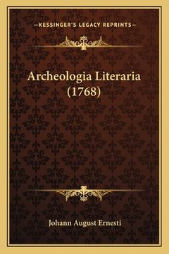 portada Archeologia Literaria (1768) (en Latin)