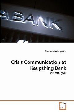 portada crisis communication at kaupthing bank (en Inglés)
