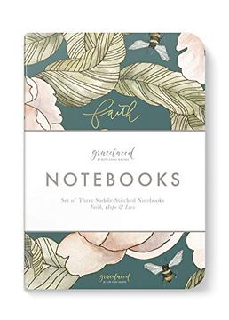 portada Gracelaced Lined Notebooks, set of 3, Faith, Hope, Love (en Inglés)