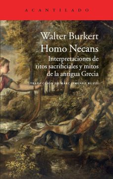 portada Homo Necans: Interpretaciones de Ritos Sacrificiales y Mitos de la Antigua Grecia