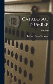 portada Catalogue Number; 1934-1935 (en Inglés)