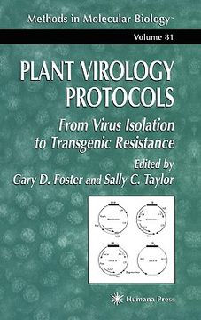 portada plant virology protocols: from virus isolation to transgenic resistance (en Inglés)