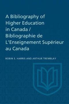 portada A Bibliography of Higher Education in Canada (in English)