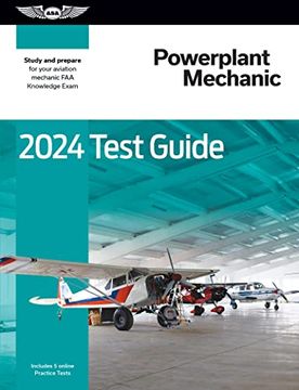 portada 2024 Powerplant Mechanic Test Guide: Study and Prepare for Your Aviation Mechanic faa Knowledge Exam (Asa Test Prep Series) (en Inglés)