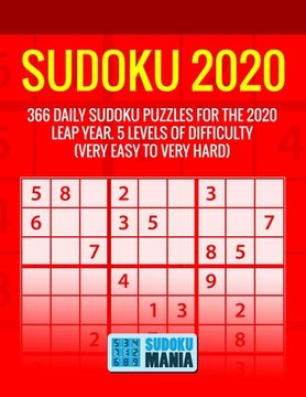 portada Sudoku 2020: 366 Daily Sudoku Puzzles For The 2020 Leap Year. 5 Levels Of Difficulty (Very Easy To Very Hard)