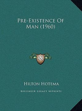 portada pre-existence of man (1960) (in English)