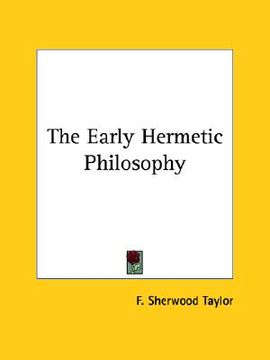 portada the early hermetic philosophy (en Inglés)