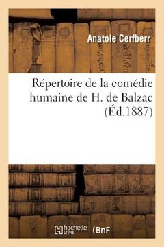 portada Répertoire de la Comédie Humaine de H. de Balzac (en Francés)