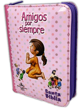 portada Biblia amigos por siempre - Rosada QR (in Spanish)