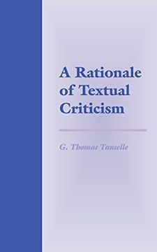 portada A Rationale of Textual Criticism (en Inglés)