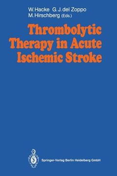 portada thrombolytic therapy in acute ischemic stroke (en Inglés)