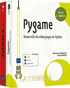 portada Pack la Fabrica Pygame 2 Libros Desarrollo de Videojuegos (in Spanish)