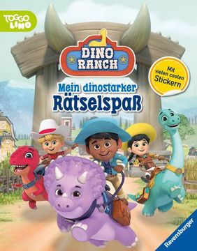 portada Ravensburger Dino Ranch: Mein Dinostarker Rätselspaß - mit Stickern - Coole Knobeleien, Kreative Beschäftigung mit den Lieblingscharakteren aus der Serie (en Alemán)