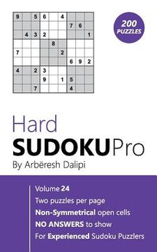 portada Hard Sudoku Pro: Book for Experienced Puzzlers (200 puzzles) Vol. 24 (en Inglés)