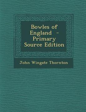 portada Bowles of England (en Inglés)