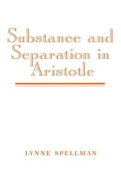 portada Substance and Separation in Aristotle (en Inglés)