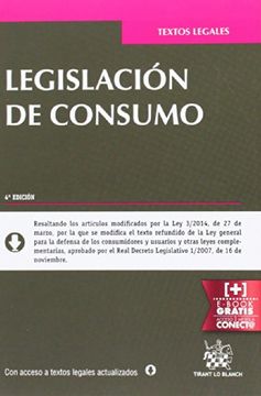 portada Legislación de Consumo 4ª edición 2014 (Textos Legales)