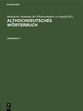 portada Althochdeutsches Wörterbuch / Althochdeutsches Wörterbuch. Lieferung 4/5 (in German)
