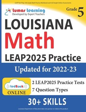 portada LEAP Test Prep: 5th Grade Math Practice Workbook and Full-length Online Assessments: LEAP Study Guide (en Inglés)