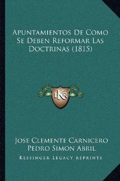 portada Apuntamientos de Como se Deben Reformar las Doctrinas (1815)