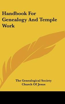 portada handbook for genealogy and temple work (in English)
