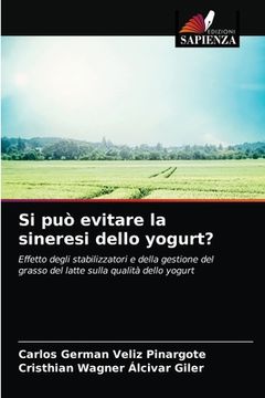 portada Si può evitare la sineresi dello yogurt? (in Italian)