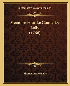 portada Memoire Pour Le Comte De Lally (1766) (en Francés)