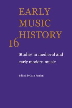portada Early Music History: Studies in Medieval and Early Modern Music (en Inglés)