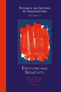 portada Emotions and Negativity (Research on Emotion in Organizations, 17) (en Inglés)