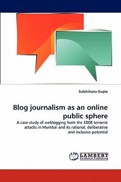portada blog journalism as an online public sphere (en Inglés)