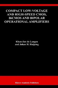 portada compact low-voltage and high-speed cmos, bicmos and bipolar operational amplifiers (in English)