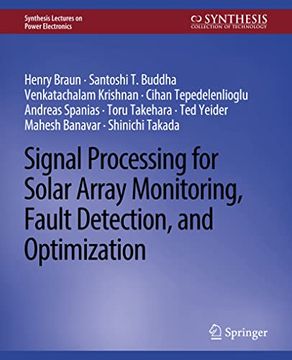 portada Signal Processing for Solar Array Monitoring, Fault Detection, and Optimization (en Inglés)