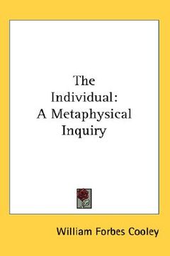 portada the individual: a metaphysical inquiry (en Inglés)