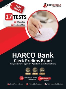portada Haryana State Co-Operative Bank Clerk Prelims Exam 2023 - HARCO (English Edition) - 8 Full Length Mock Tests and 9 Sectional Tests with Free Access To (en Inglés)