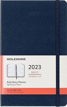 portada Agenda Moleskine Diaria 2023 / pd. (Color Azul / Tamaño Grande)