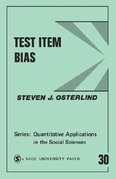 portada test item bias (en Inglés)