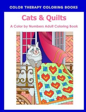 portada Cat & Quilts Color by Numbers Adult Coloring Book (in English)