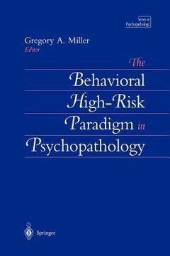 portada the behavioral high-risk paradigm in psychopathology (en Inglés)