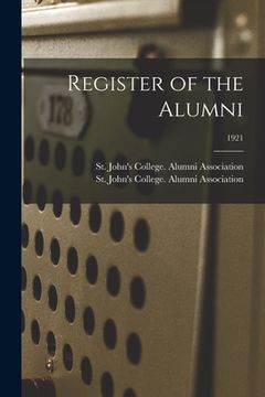 portada Register of the Alumni; 1921 (en Inglés)