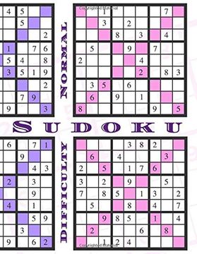 portada Sudoku: Difficulty Normal - 200 Sudokus With Solutions (en Inglés)